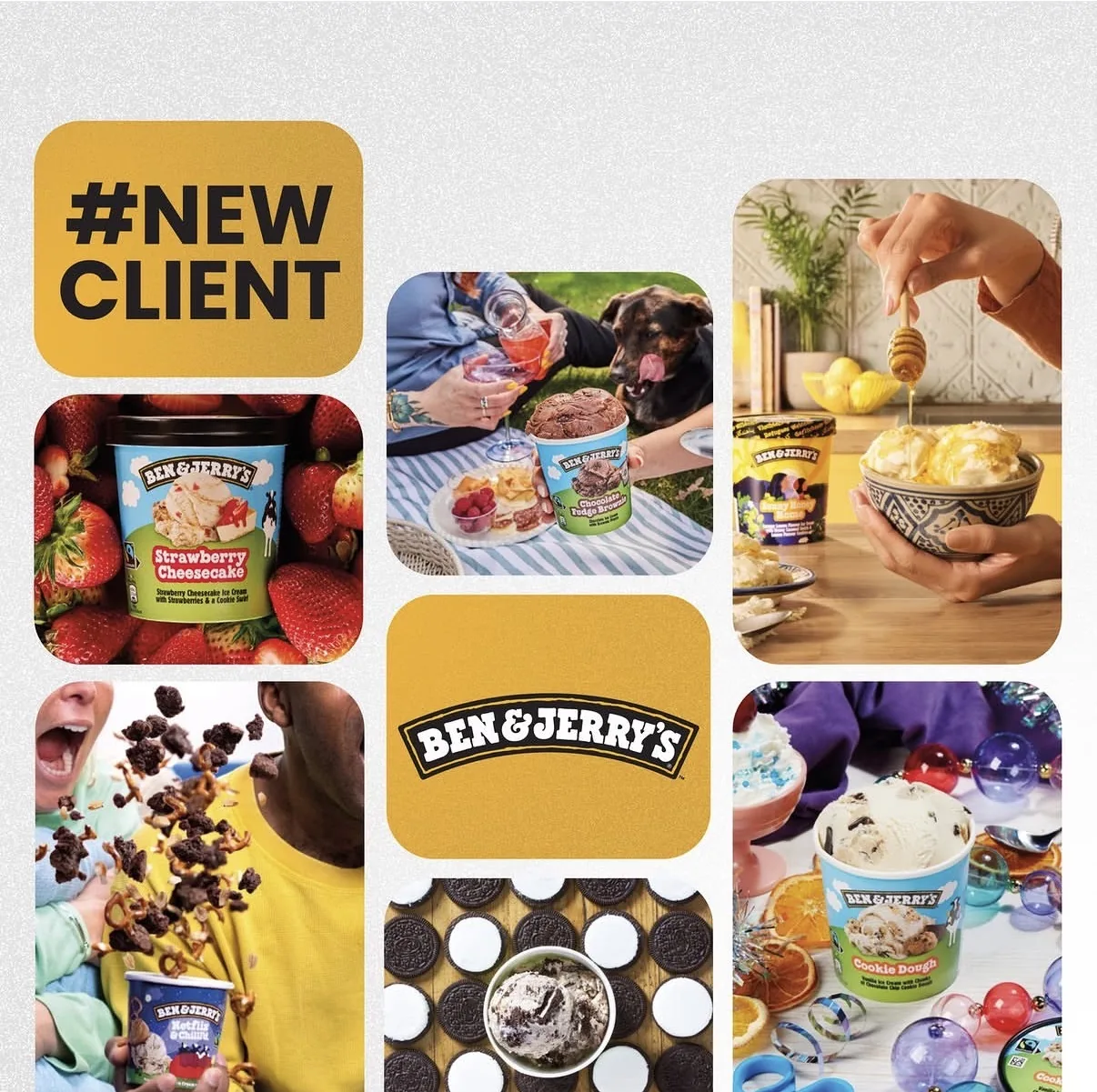 Instagram post: new client, Ben & Jerry&rsquo;s