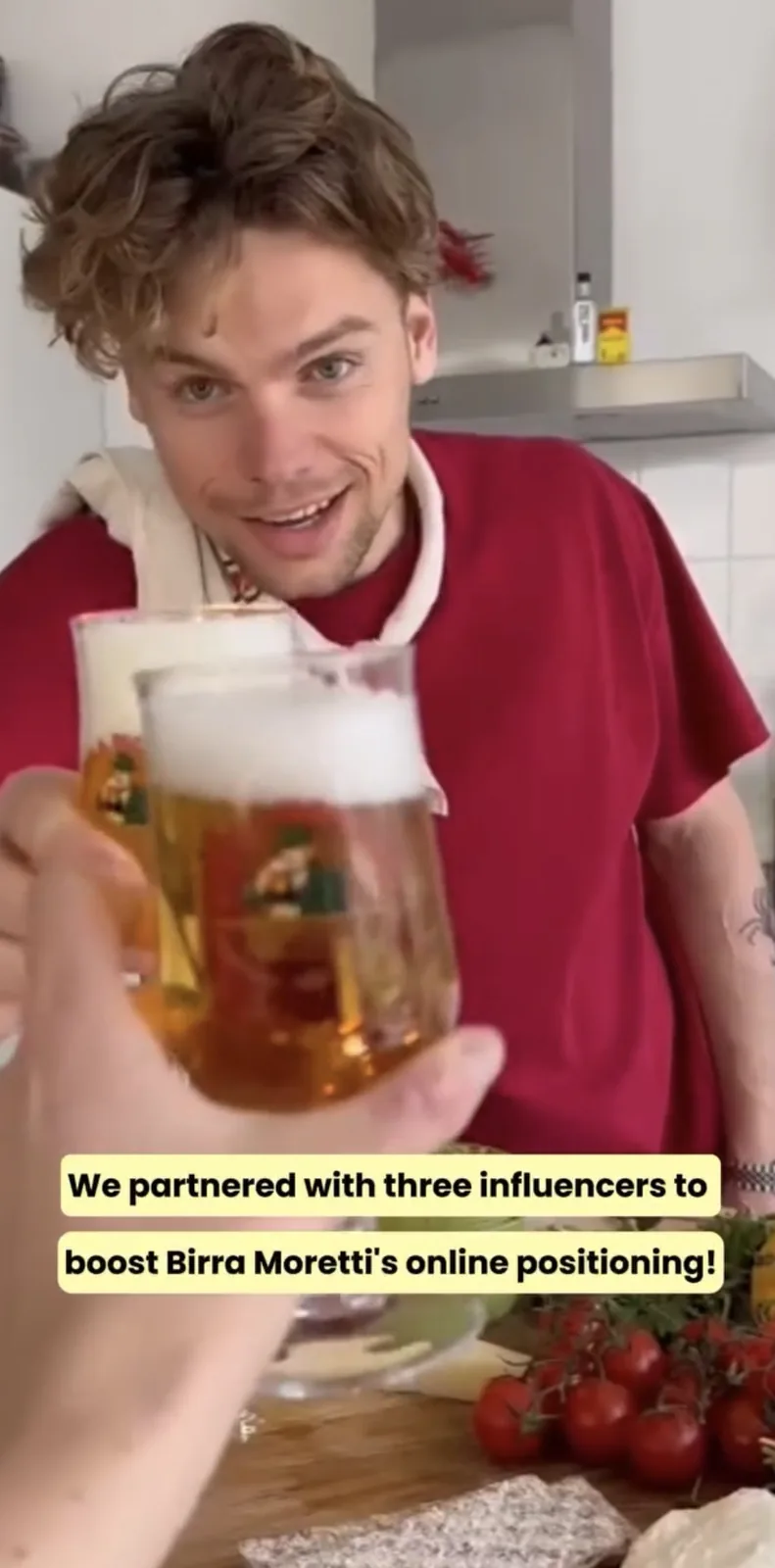 Instagram reel: Birra Moretti influencer campaign